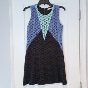 Hunter Bell New York Colorblock Lace A-Line Dress XS Above Knee